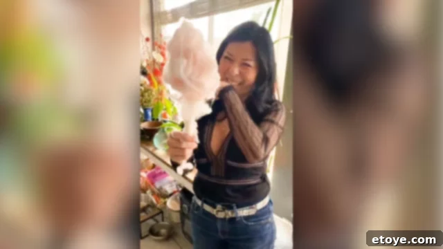 A messy, lumpy ball of cotton candy