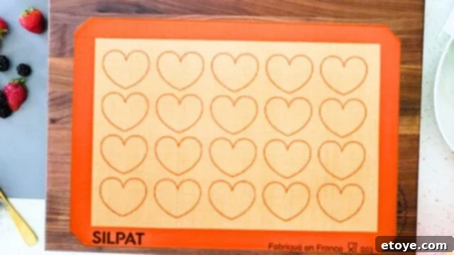 Silpat's limited edition heart baking mat