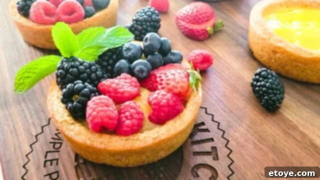 A closeup of a lemon cookie tart