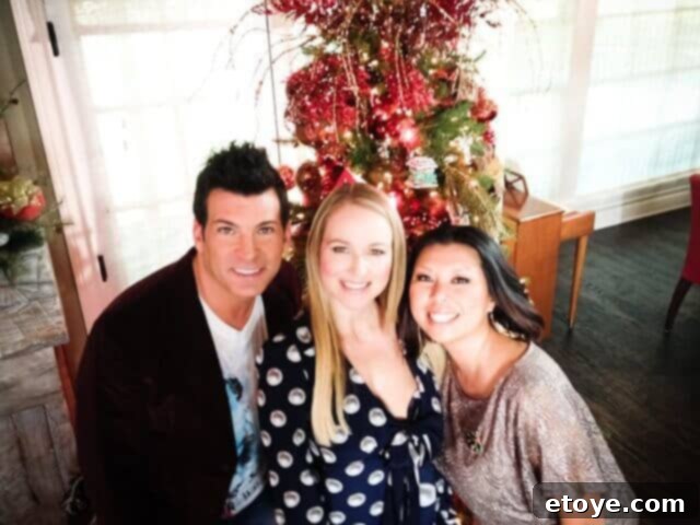 Kitchen Heat: My Favorite Memories 11 Jaden, Jewel, and David Tutera posing together at Jewel's ranch for the Hallmark event