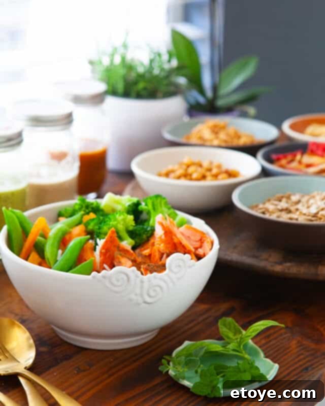 Kitchen Heat: My Favorite Memories 13 A close-up shot of one of the elegant, hand-sculpted Steamy Kitchen Buddha Bowls