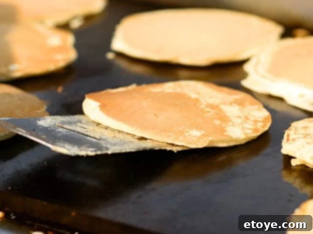 Mastering Blackstone Griddle Cleaning 3 Making pancakes on a griddle