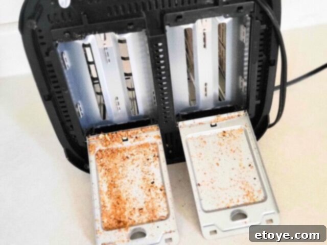 Opening the toaster doors