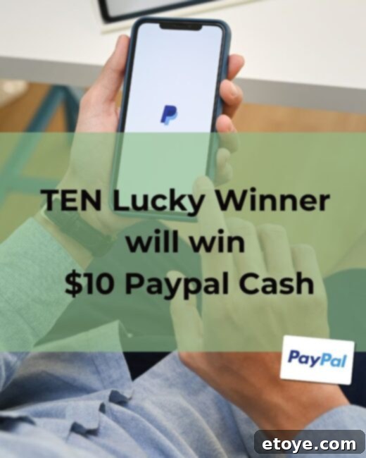 Ten lucky winners will receive PayPal cash instantly