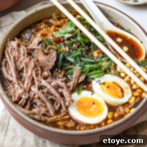 Easy Beef Ramen Noodle Bowl