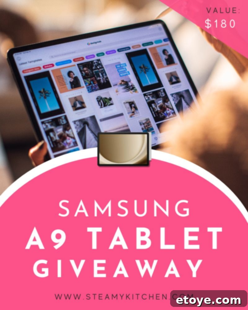 Samsung Galaxy Tab A9 giveaway: a sleek tablet for students, families, and daily tasks