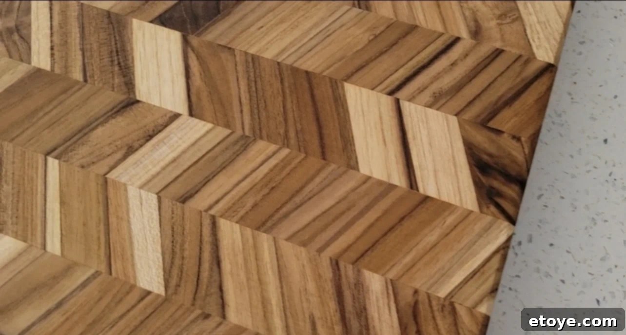 Cuttingboard.com Teak Herringbone Cutting Board: A Detailed Review 3 Herringbone Cutting Board details