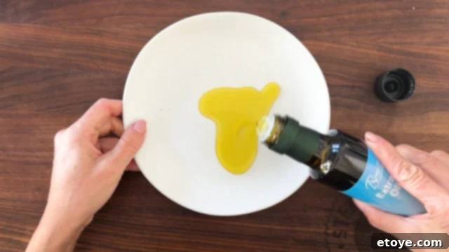 olive oil on a plate