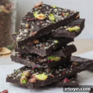 Decadent Rose Maca Chocolate Bark 9 Rose and Maca Chocolate Bark served on a white plate