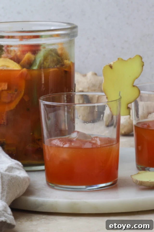 Fire Cider in a glass