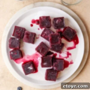 Mind, Body, and Immunity Boosting Ice Cubes 11 Blueberry antioxidant ice cubes