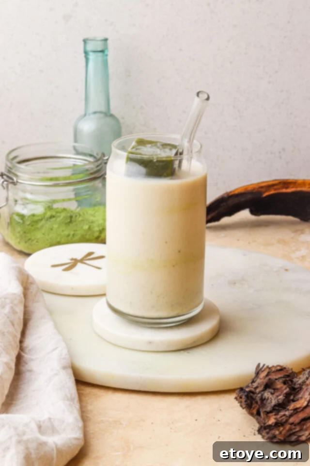 Mind, Body, and Immunity Boosting Ice Cubes 5 Matcha and Lion's Mane Ice Cube Drink