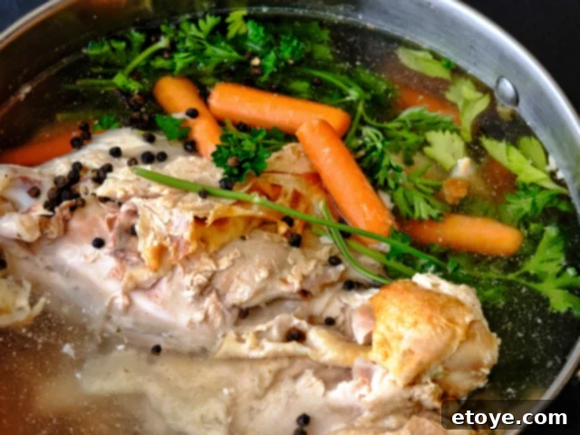 Mastering the Freezer Life of Your Turkey Stock 2 turkey stock in a pot