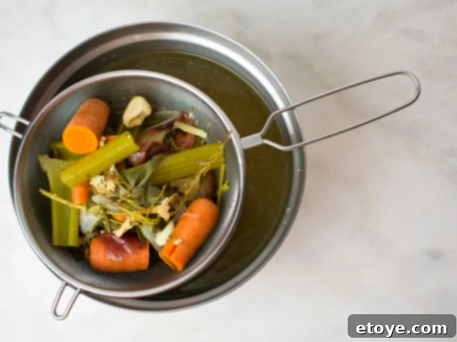 Mastering the Freezer Life of Your Turkey Stock 4 straining turkey stock