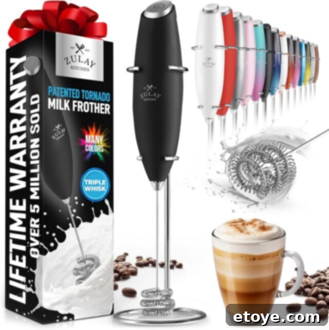 Top 10 Kitchen Gadgets to Revolutionize Your Cooking in 2024 8 Zulay Kitchen Powerful Milk Frother for barista coffee at home