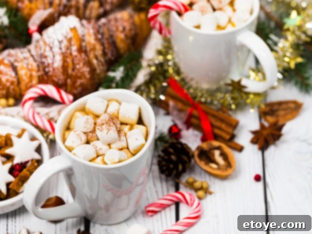 hot holiday festive cocoa area