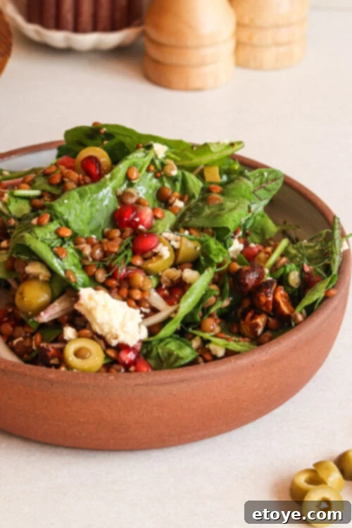 winter crunch lentil salad
