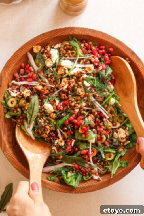 winter crunch lentil salad