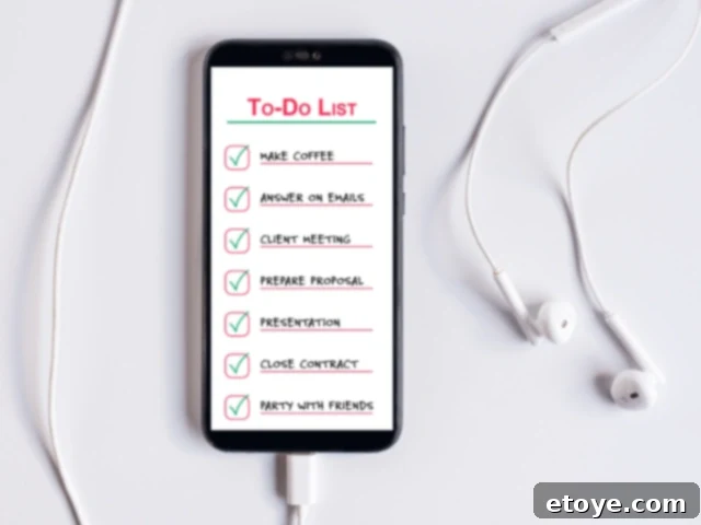 From Overwhelmed to Organized: Taming Your To-Do List 3 to do list on phone, digital planning