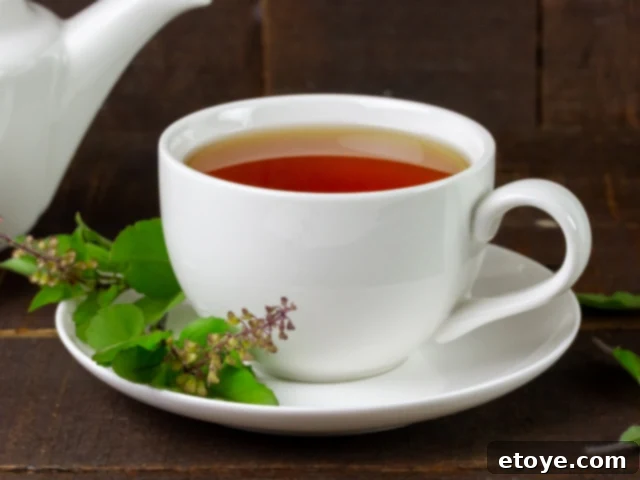 Craft Your Morning Mood: Herbal Elixir Recipes 3 Holy Basil Tulsi Calm Brew for anxiety relief and stress reduction