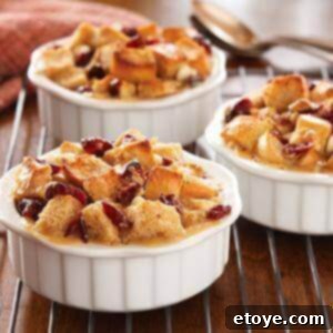 White Chocolate Cranberry Bread Pudding Delicious White Chocolate Cranberry Bread Pudding, a festive holiday dessert