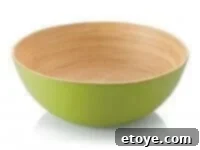 Kiwi Green Bamboo Lacquerware Serving Bowl