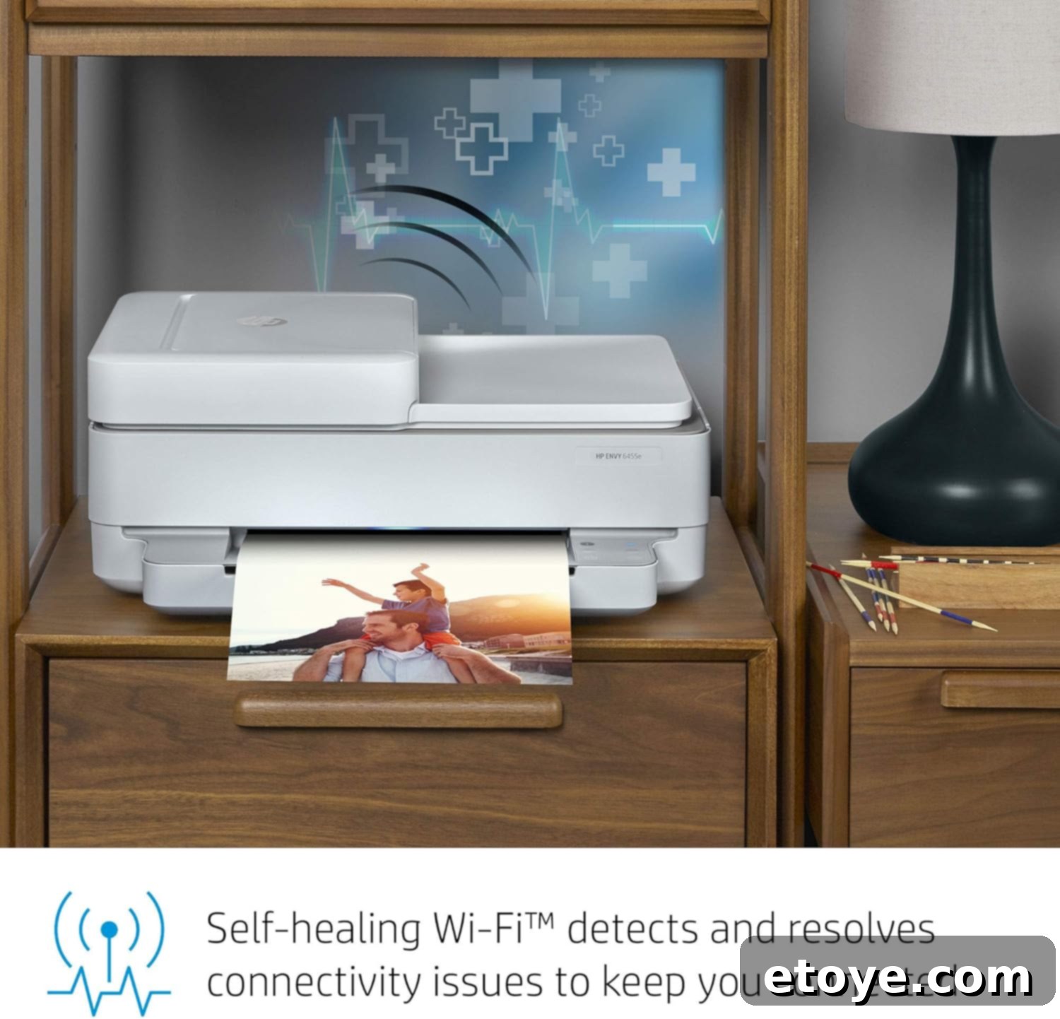Win an HP Envy Printer 3 HP Envy All-in-One Printer in a home office setting