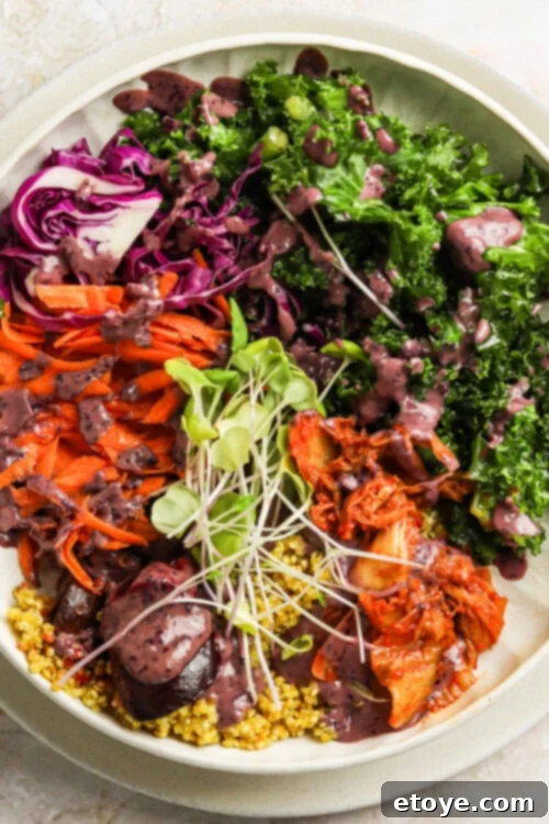 Rainbow Glow Bowl with Adaptogenic Dressing