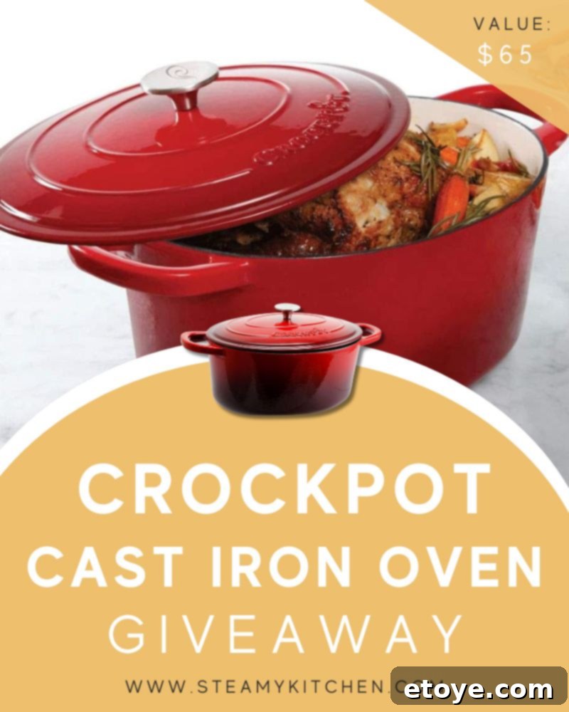CrockPot Artisan Cast Iron Dutch Oven Giveaway Prize