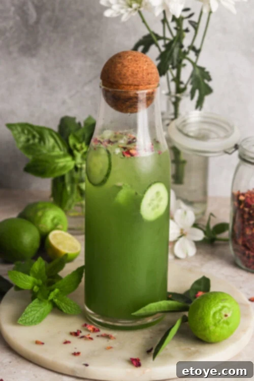 Cucumber Rose Cooler - A refreshing summer drink