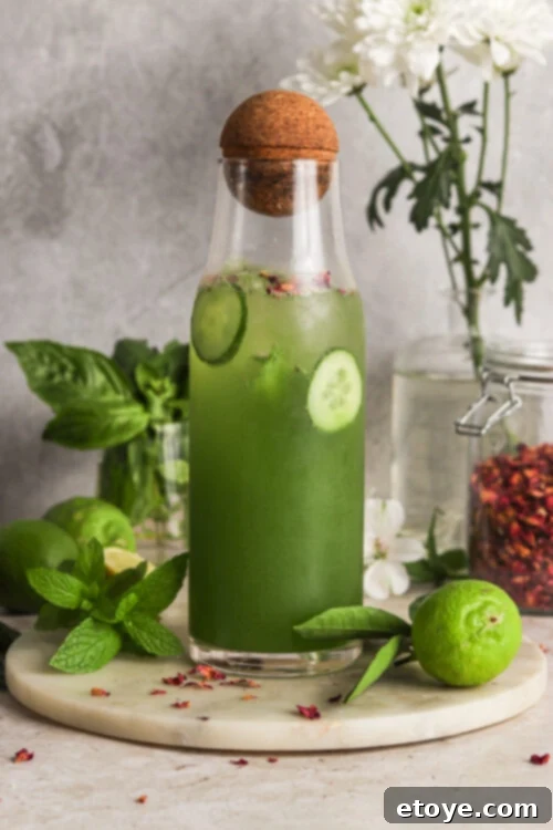 Cucumber Rose Cooler - Final presentation