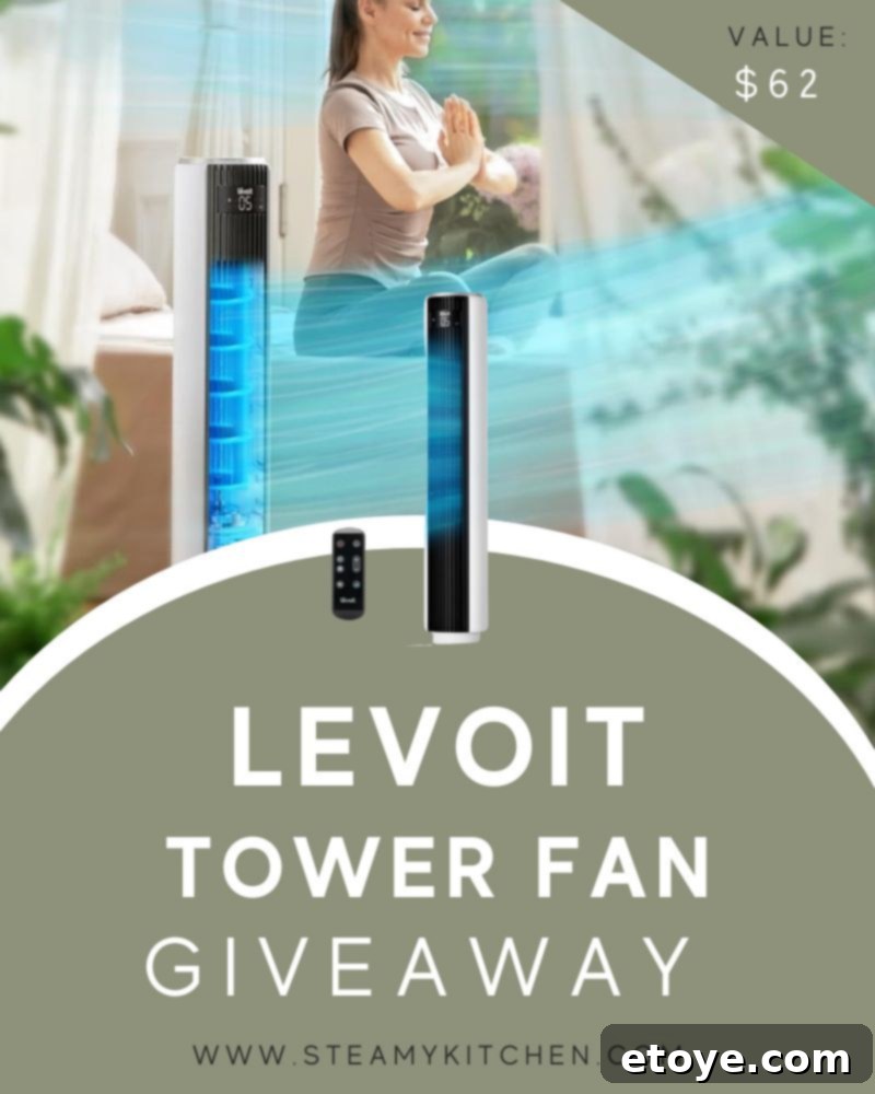 Win a LEVOIT Tower Fan 2 LEVOIT Tower Fan giveaway