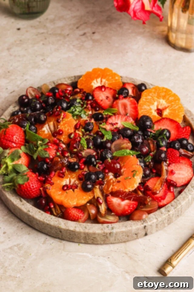 Summer Fruit Salad with Herb Dressing