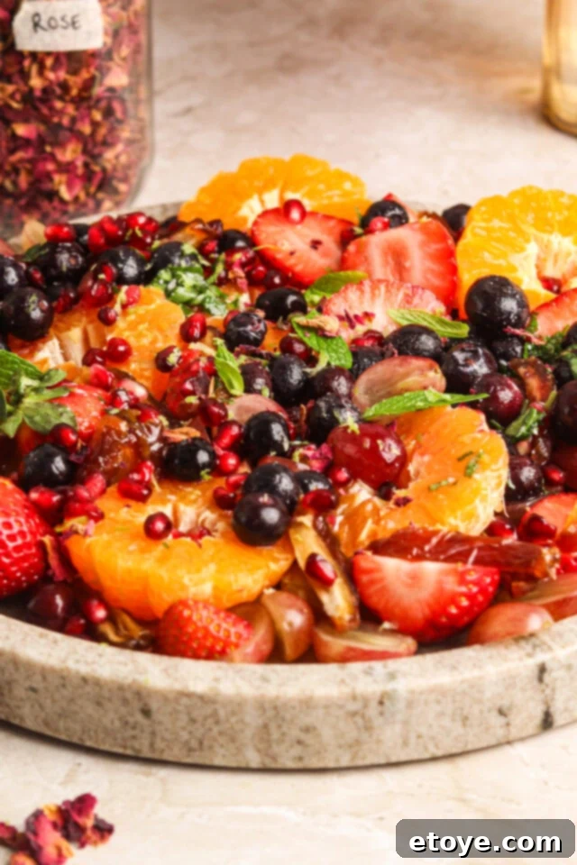 Summer Fruit Salad with Herb Dressing