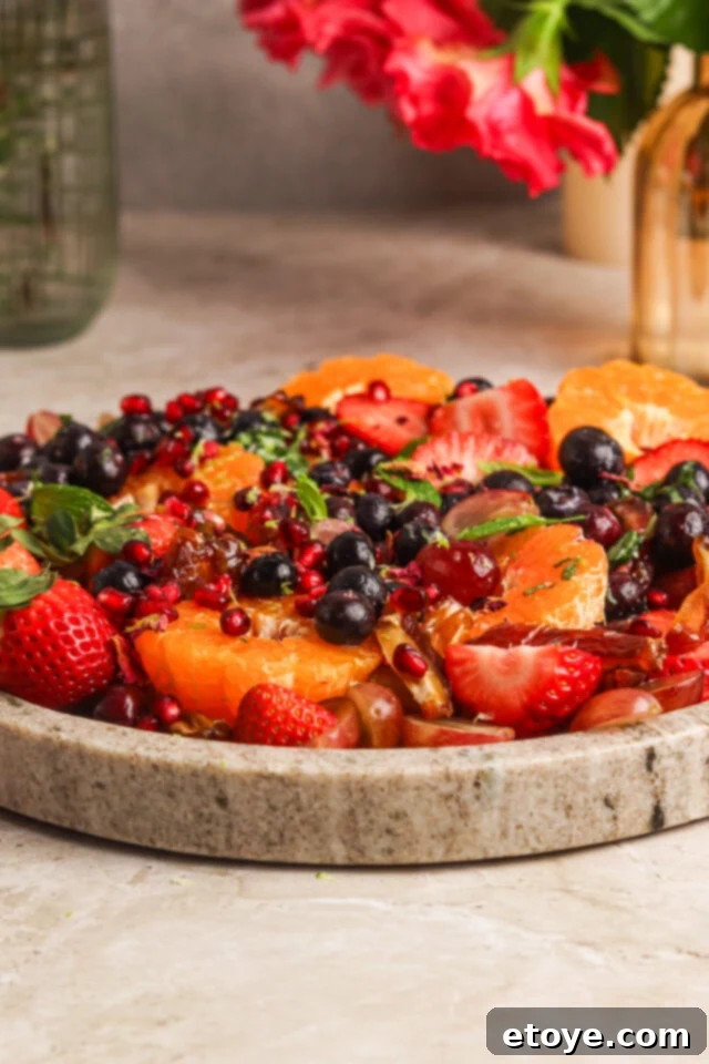 Summer Fruit Salad with Herb Dressing