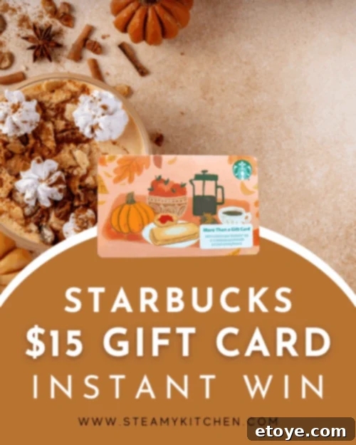 $15 Starbucks Thanksgiving Giveaway 2 Starbucks Thanksgiving Gift Card