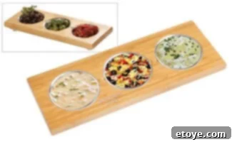 Win a Wisconsin Cheese Party Basket 4 Wisconsin Cheese Triple Dip Server - Versatile Bamboo Tray