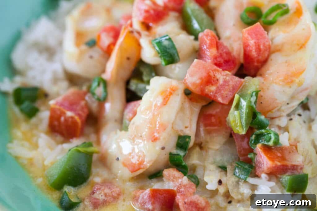 Delicious Coconut Curry Shrimp with Coconut Rice, a vibrant Caribbean Creole dish