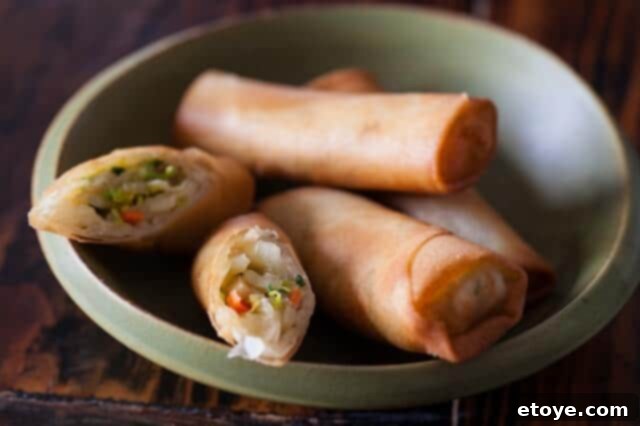 Vegetable Spring Rolls Recipe - Golden Brown and Crispy
