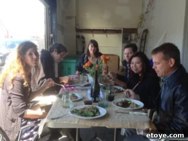 Dive Into $100 Free Shopping at iLoveBlueSea.com 3 I Love Blue Sea team members on San Francisco Pier enjoying a meal