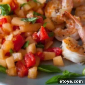 Grilled Shrimp with Zesty Cantaloupe-Lime Salsa 4 Grilled Shrimp with Cantaloupe-Lime Salsa