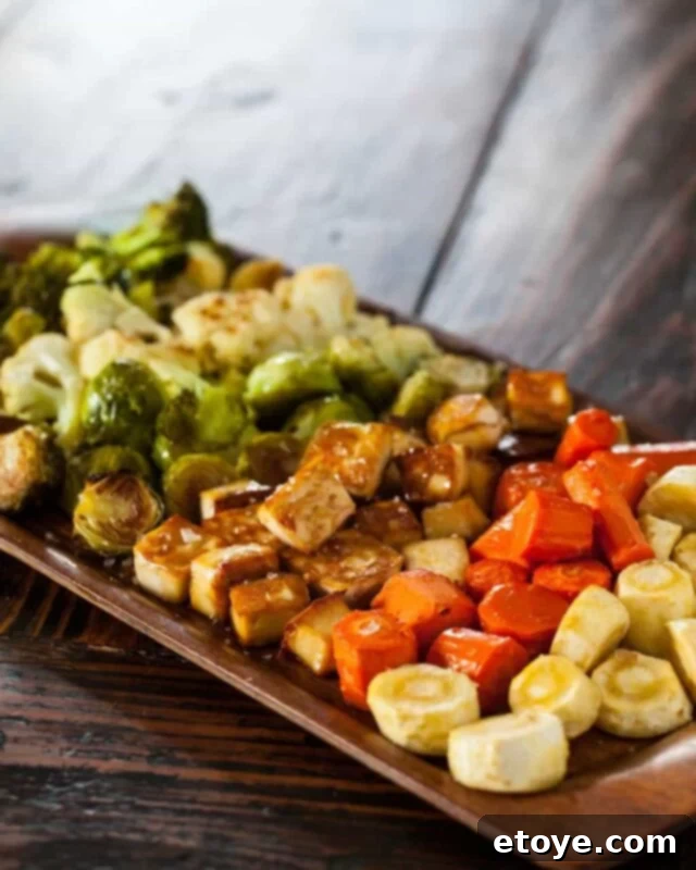 Crispy Roasted Tofu and Vegetables: Easy Vegetarian Meal Roasted Tofu and Vegetables Recipe - A flavorful, healthy, and easy-to-make plant-based meal.