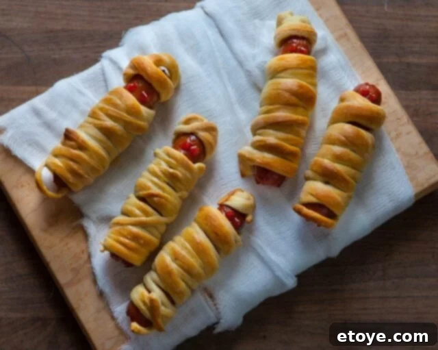 Mummy Halloweenies Recipe Delicious Mummy Halloweenies Recipe for Halloween Parties