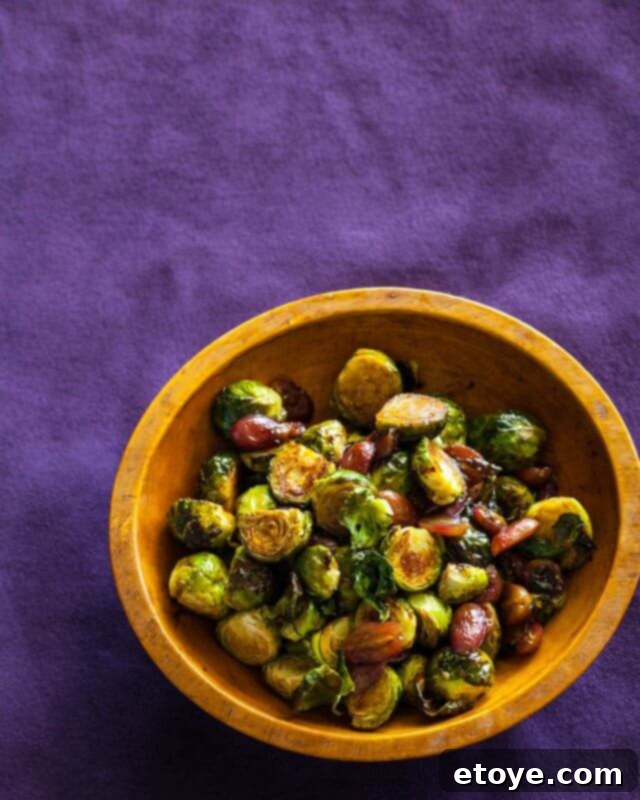 Roasted Brussels Sprouts and Grapes