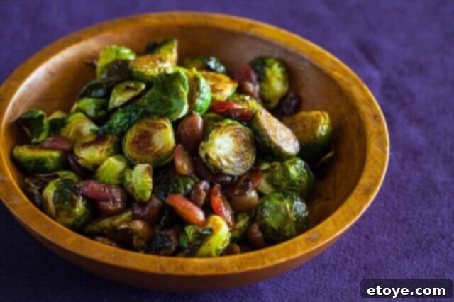 Roasted Brussels Sprouts and Grapes