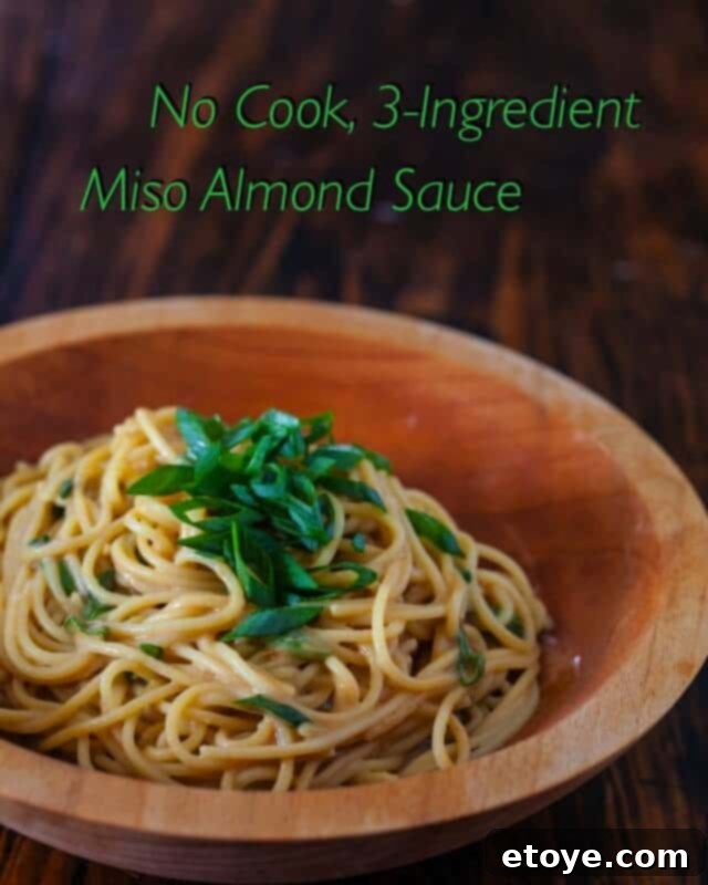 Effortless Three Ingredient Miso Almond Sauce 2 Delicious Miso Almond Sauce Recipe