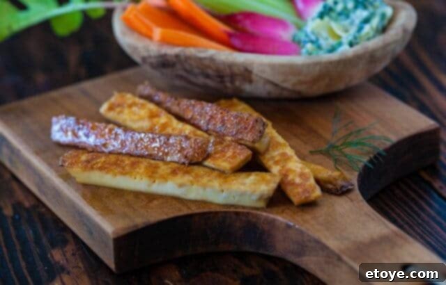 Garlicky Spinach Artichoke Dip with Tofu Fries Recipe Garlicky Spinach Artichoke Dip with Tofu Fries Recipe