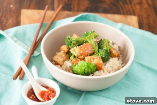 Yummy and Healthy General Tso's Chicken on table