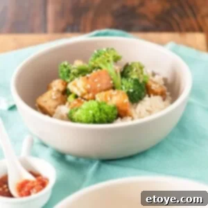 Close-up of Healthy General Tso's Chicken, showcasing its crispy texture and rich sauce.