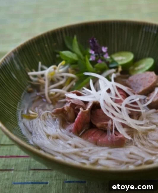 Crockpot Pho Recipe Finished Crockpot Pho Recipe bowl
